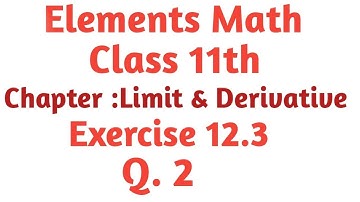 Class 11th math chapter 12 exercise 12.3 Q.2