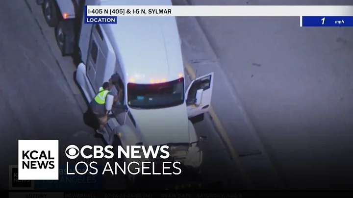 Carjacking suspects get away after stealing big rig in wild Los Angeles County pursuit