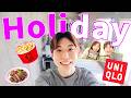 【休日vlog】ちんともと遊んだ日🎥|ユニクロのTシャツ凄すぎる│30代独身男の休日│25畳ワンルーム1人暮らし🏠️