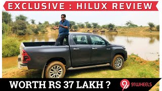 2022 Toyota Hilux India Review || 4x4 Automatic Top Model || 91Wheels