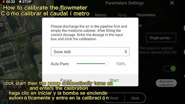 Flow meter calibration joyance drone sprayer