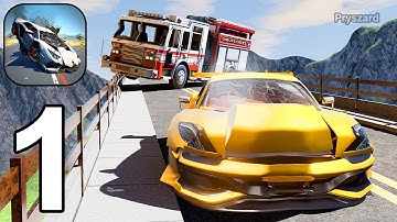 Mega Car Crash Simulator - Gameplay Walkthrough Part 1 Tutorial Level 1-10 (iOS, Android)