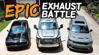 Which Sounds Best? V8 Exhaust Battle // Dodge Durango vs GMC Sierra HD vs Dodge Challenger