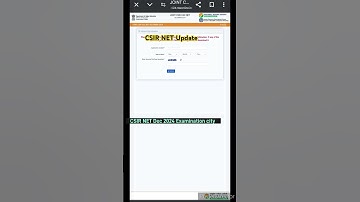 CSIR NET Dec 2024 Examination city Release check now update #exam#examcentre #examalert #admitcard