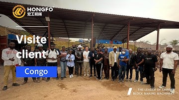 HF Machinery Global Service Visiting in Congo#blockmakingmachine