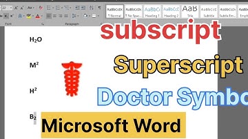 Subscript, Superscript, Doctor symbol#computer
