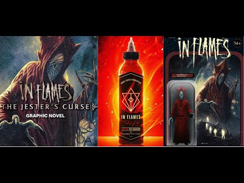 In Flames new graphic novel ‘The Jester’s Curse‘ + Jesterhead figure and Hot Sauce