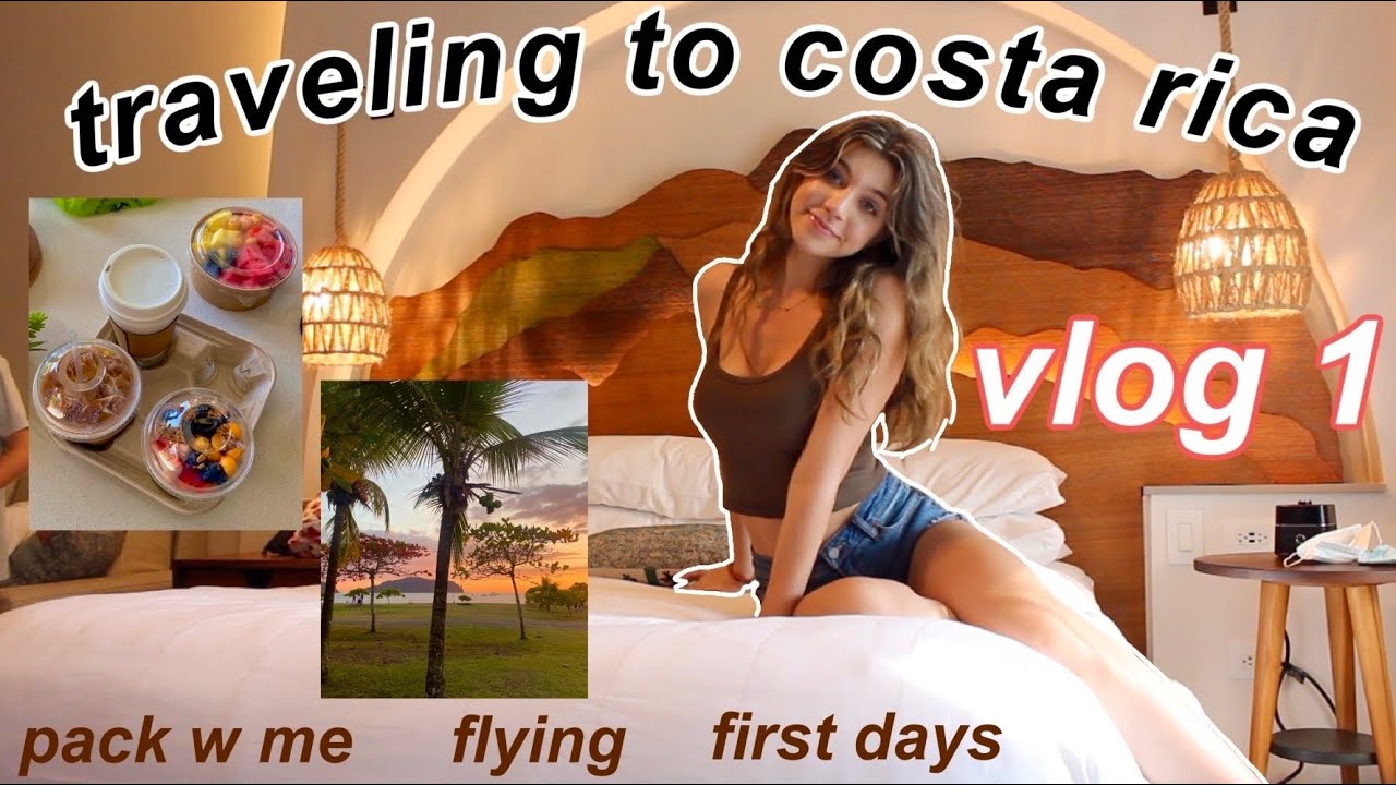 TRAVELING TO COSTA RICA: vlog 1 (pack w me, flying, first days)