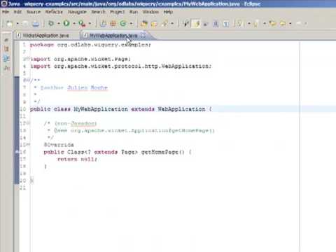 wiQuery tutorial: How to plug wiQuery with an existing Wicket application ?