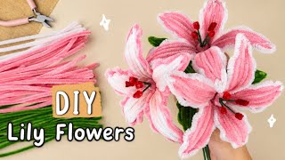 How to Make DIY Pipe Cleaner Lilies 🌸 Easy Flower Tutorial