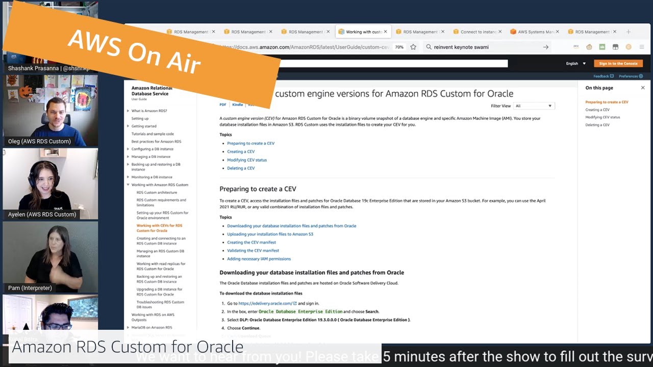 AWS On Air ft. Amazon RDS Custom for Oracle | AWS Events - YouTube