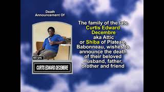 Curtis Edward Decembre ~ Medium Obituary