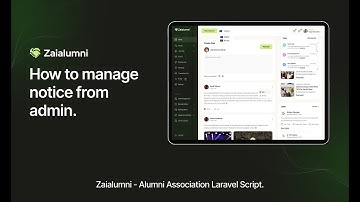 How to Manage Notice from Admin in Zaialumni | All-in-One Alumni Management Software