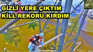 KİLL REKORU GELDİİİİ ! GİZLİ YERE ÇIKIP REKOR KIRDIM ! SOLO SQUAD PUBG MOBİLE