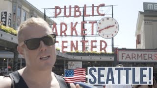 PIKE PLACE MARKET.. SEATTLE!!🐟 What to do: Food Tour, Gum Wall, Pier 57 | Digital Nomad Travel Vlog
