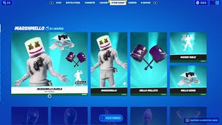 Marshmello RETURNS TO THE Item Shop