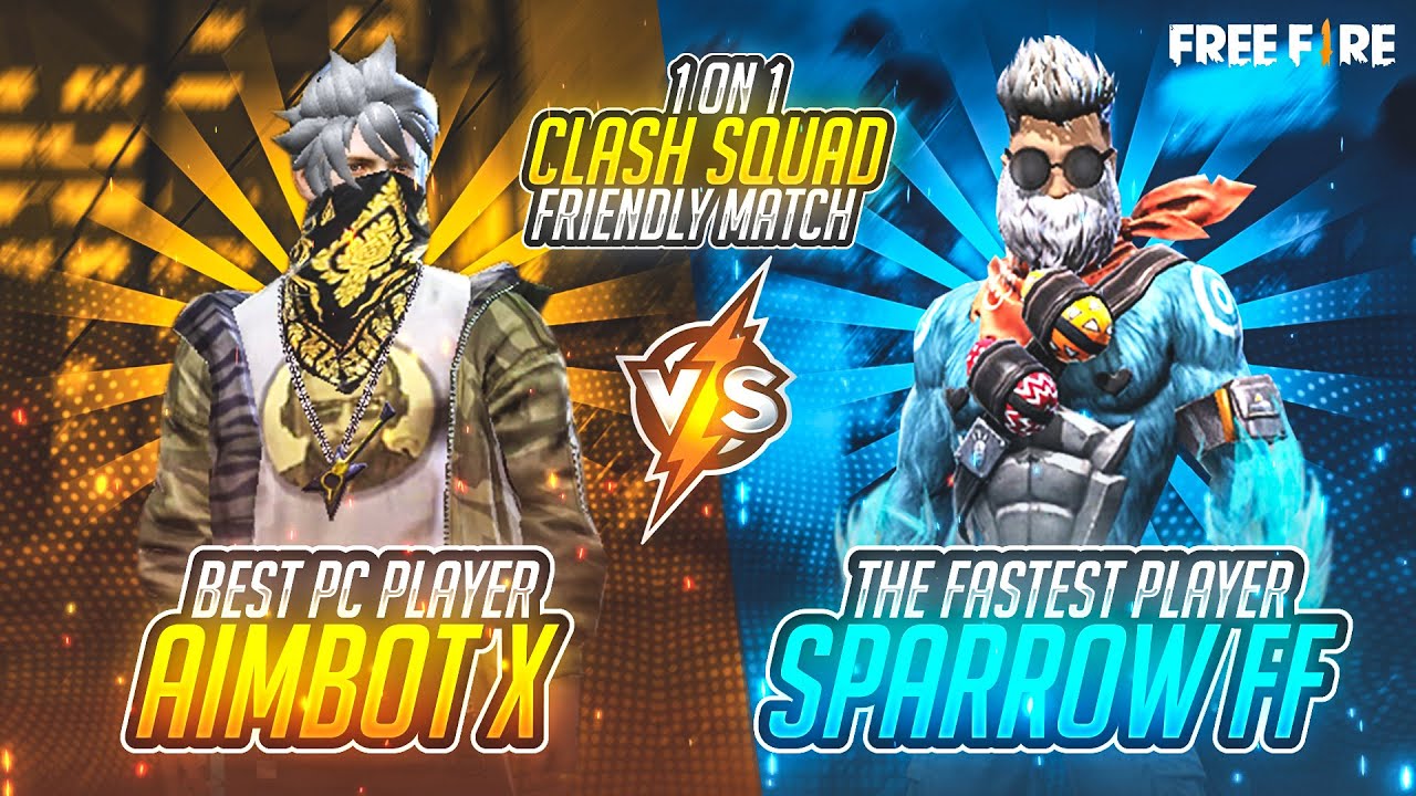 SPARROW FF VS AIMBOT X 😍 1VS1 CLASH SQUAD // PC VS MOBILE // FULL ...