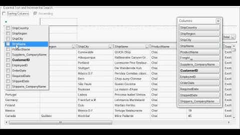 Exontrol Sort and Incremental Search