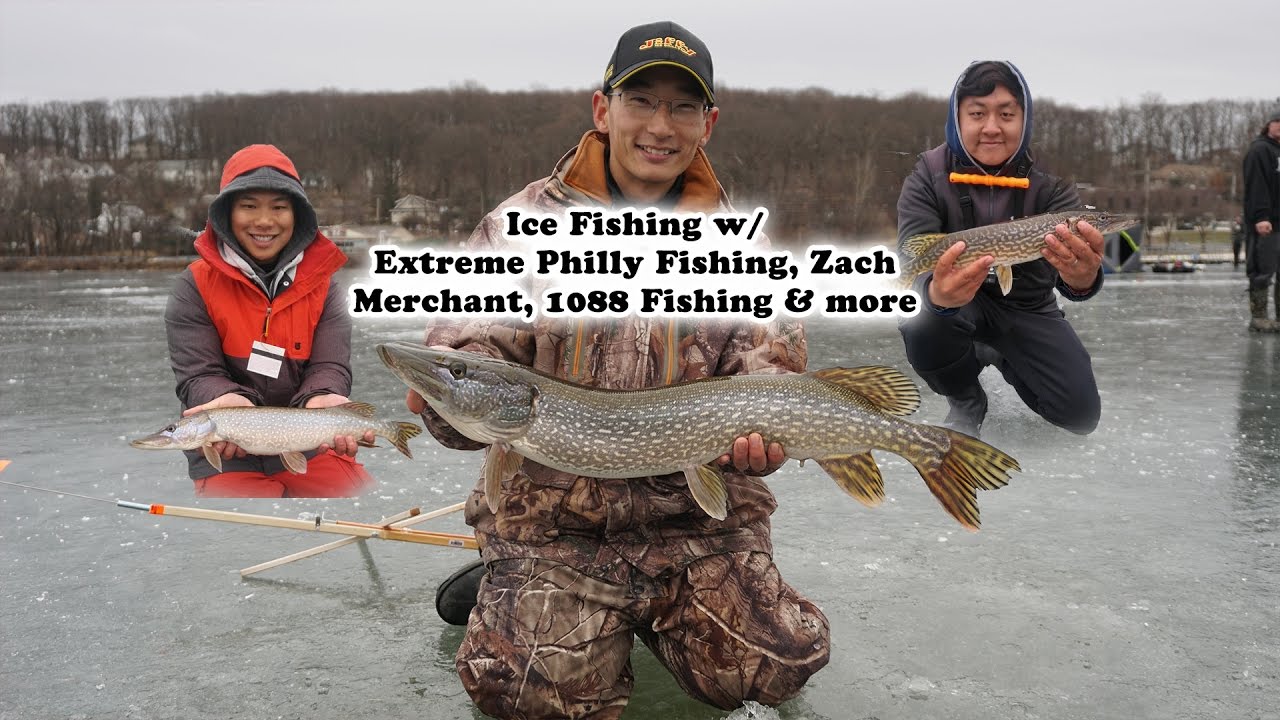 First time Ice fishing for Pike ft Extreme Philly Fishing YouTube