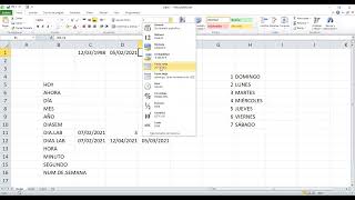 EXCEL FUNCIONES DE FECHA Y HORA