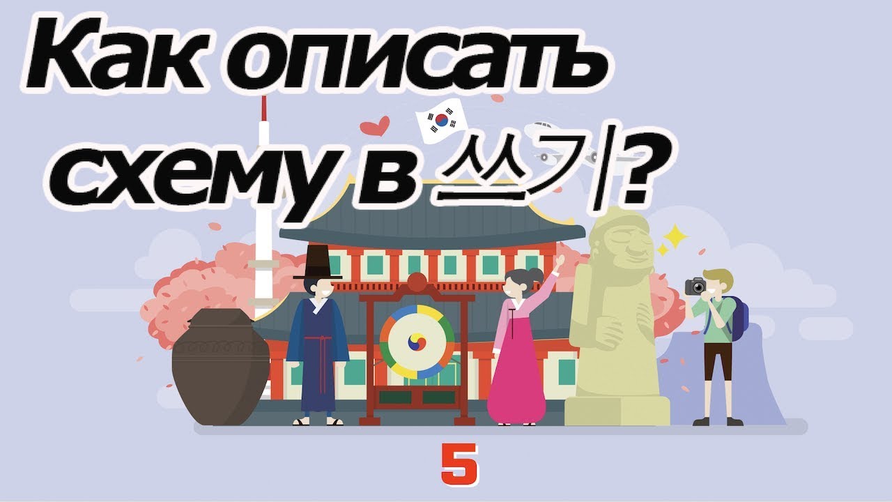 ⁣Описание схемы в топике II, полезные выражения для сочинений [오!한국어 Уроки корейского от Оли]