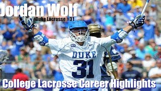 Jordan Wolf College Lacrosse Career Highlights