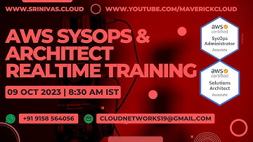 New #aws sysops administrator & architect Associate Real-time Training from 09 OCT 2023 08:30 IST
