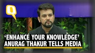 Upon being questioned by reporters over raising "desh ke gaddaron ko"
slogan in the run-up to delhi assembly elections, minister of state
for finance anurag ...