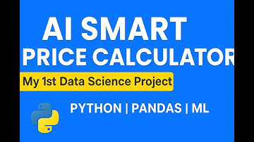 My First Data Science Project! | AI Smart Price Calculator using Python, Pandas, NumPy