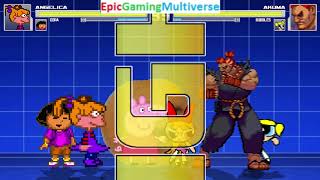 Nick Jr. Characters Peppa Pig And Dora Vs Akuma And The Powerpuff Girls In A Mugen Match Battle