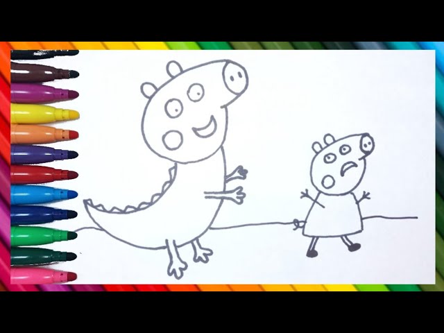 Vamos desenhar e colorir a Peppa Pig no consultório do dentista