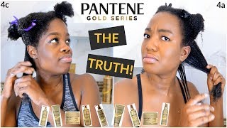 Pantene Gold Series on 4c + 4a Hair | The Truth