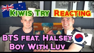 Kiwis Try Reacting to BTS - 'Boy With Luv' feat. Halsey M/V for the first time