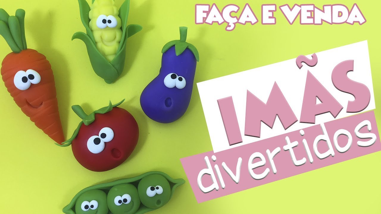 5 ÍMÃS DIVERTIDOS em Biscuit SEM MOLDE - Sah Passa o Passo #SahBiscuitTodoDia 04