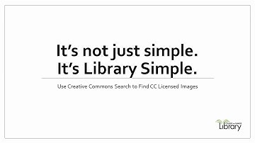 Library Simple: Use Creative Commons Search to Find CC Licensed Images