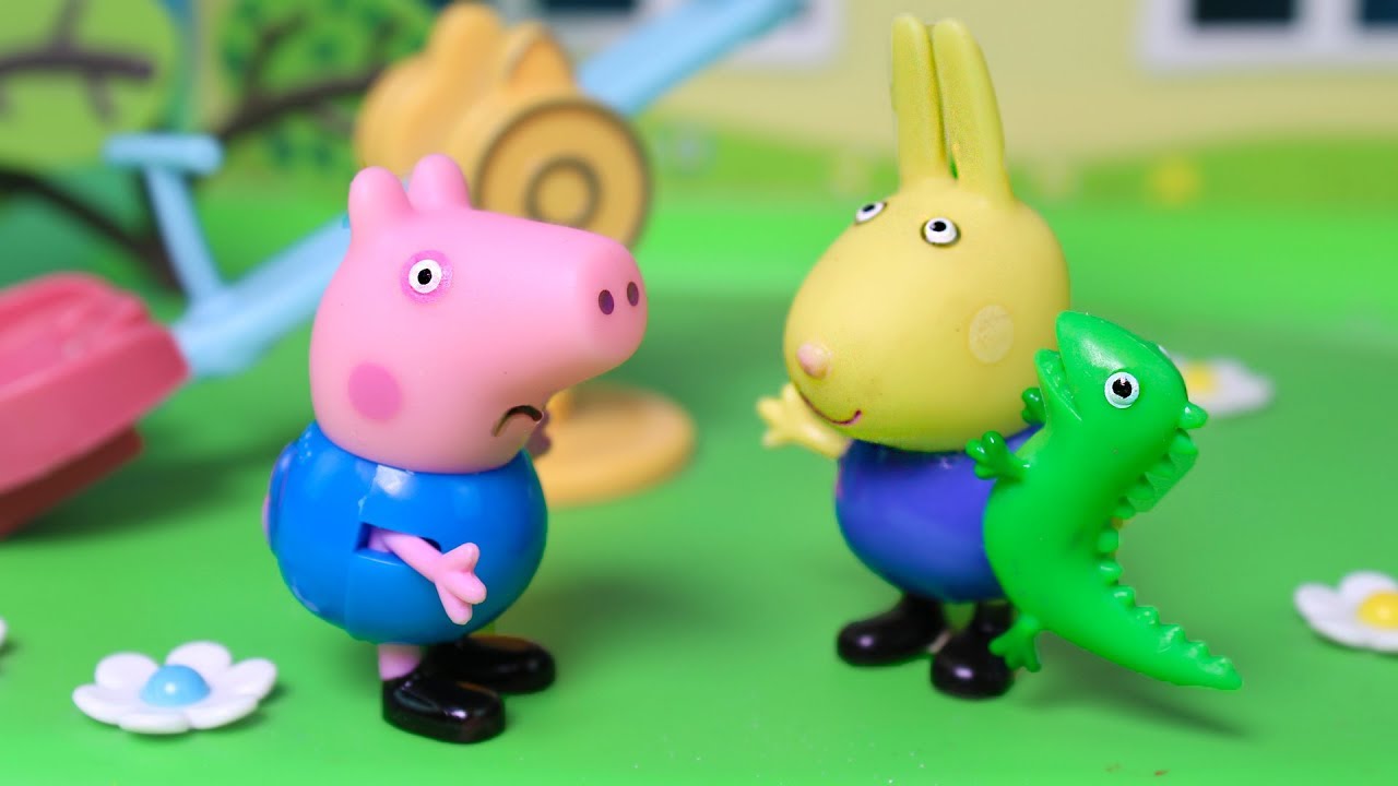 ⁣❤ PEPPA PIG ❤ A George va a una fiesta de disfraces con su nuevo peluche de dinosaurio