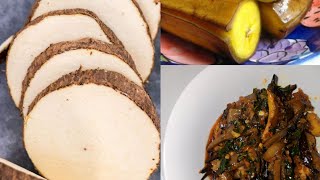 How to cook boiled yam and plantain with Red oil sauce (Nigerian native food).#food.