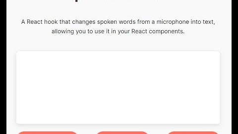 React Task 23 - Speech-to-Text App in React.