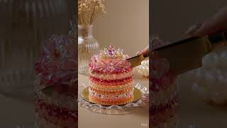 Royal Crystal Glass Cake ASMR ✨ Soft Luxury Slice Satisfying Sounds #asmr