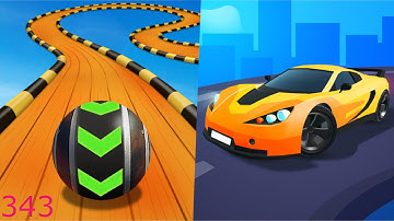 Sky Rolling Ball 3D Vs Race Master 3D - Gameplay Walkthrough Max Level Speedrun - 343
