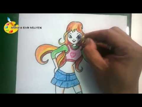 Vẽ Nàng tiên WinX/ How to Draw WinX - YouTube