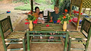 How to make beautiful tables and chairs from bamboo - everyday life | Tin's Daily Life