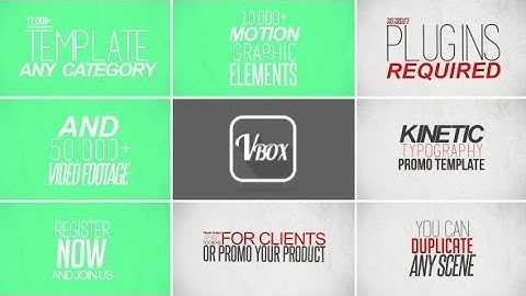 Kinetic Typography Promo After Effects Template