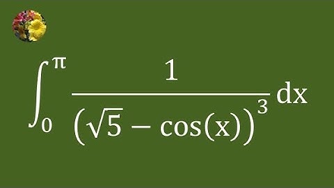 2nd elegant method to evaluate the integral using Leibniz integral rule (Mis-2658A)