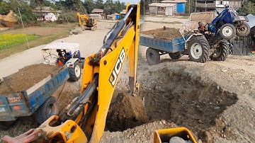 JCB Loading Gravel in Tractor View From Inside The Cabin - JCB Working on Crusher - JCB Video