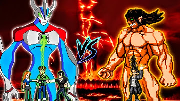 Ben 10 S3 V3 (all form) (New) VS Eren Final S4 V2 (all form) in Jump Force Mugen