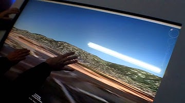 Google Earth on Giant Touch Screen