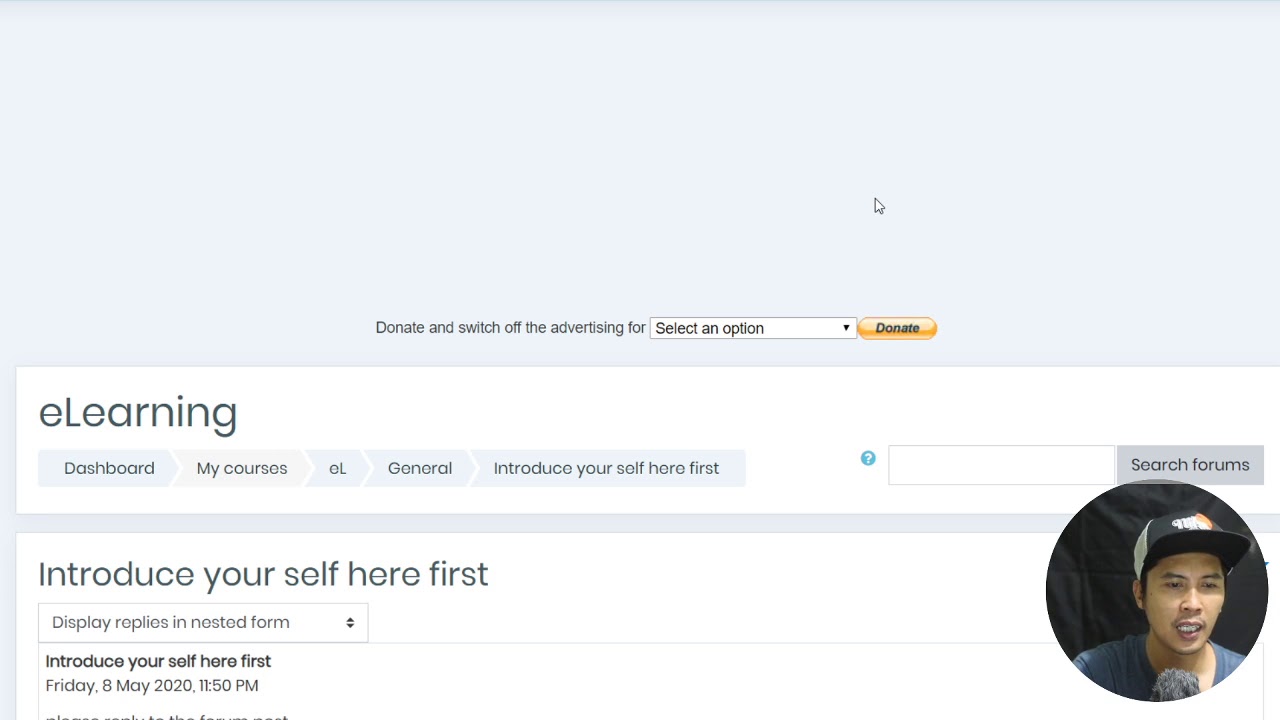 moodle basic for beginner how to create forum (Tagalog) YouTube