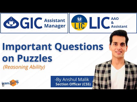 GIC AM 2021 | LIC AAO 2021 | Puzzles(Important Questions)