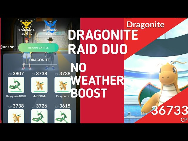 pokemon go dragonite raid